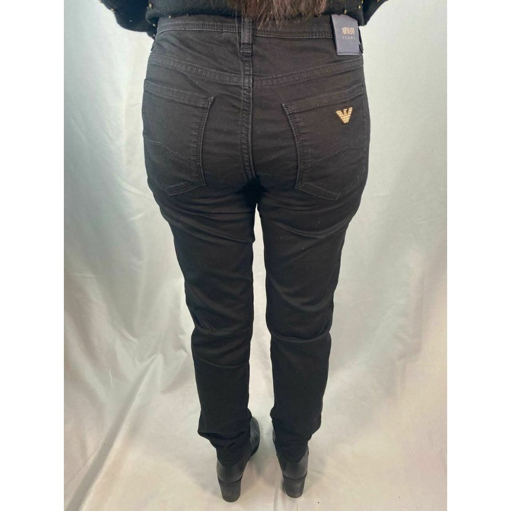Armani Jeans Black Skinny Cotton Jeans